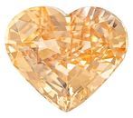 No Heat Peach Sapphire Gemstone, 6.98 carats, Heart Cut, 13.17 x 11.24 x 6.32 mm, A Great Find On This Gem with GIA Cert