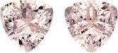7.5 mm Morganite 2 Piece Matched Pair in Trillion Cut, Peach Pink, 2.88 carats
