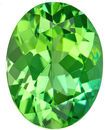 7.8 x 6 mm Green Tourmaline Genuine Gemstone in Oval Cut, Intense Green, 1.23 carats