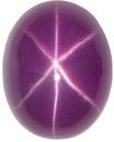 7.9 x 6.2 mm Star Ruby Genuine Gemstone in Oval Cut, Pink Red, 2.84 carats