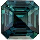 Rare No Heat Blue Green Sapphire Genuine Loose Gemstone in Emerald Cut, 8.99 carats, Teal Blue Green, 11.06 x 10.88 mm - GIA Certificate