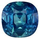 A Beauty Blue Green Sapphire Gemstone 2.53 carats, Cushion Cut, 7.6 x 7.3 mm, with AfricaGems Certificate