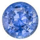 A Beauty Blue Sapphire Gemstone 1.04 carats, Round Cut, 6 mm, with AfricaGems Certificate