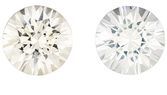 A Beauty of A Gem  White Sapphire Genuine Gemstone, 1.62 carats, Round Shape, 5.5 mm Matching Pair