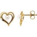 Shop Akoya Pearl Heart Earrings