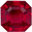 Attractive  No Heat Ruby Emerald Cut Genuine Gem, Medium Red, 5.51 x 5.49 x 3.48 mm, 1.07 carats GIA Certified