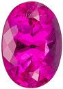 Attractive Pink Tourmaline Loose Gem in Oval Cut, Hot Pink, 13.8 x 9.7 mm, 6.31 carats