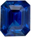 Xtra Fine Untreated GIA  Genuine Blue Sapphire Gemstone in Emerald Cut, 1.08 carats, Medium Rich Blue, 6.14 x 5.21 x 3.46 mm