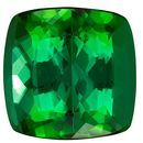Authentic Green Tourmaline Gemstone, Cushion Cut, 8.1 carats, 11.4 mm , AfricaGems Certified - A Low Price