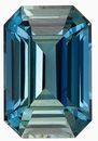 Beautiful Blue Green Sapphire Gemstone 1.7 carats, Emerald Cut, 8 x 5.4 mm, with AfricaGems Certificate