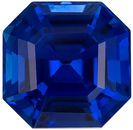 Must See Loose Blue Sapphire Gemstone in Emerald Cut, 1.28 carats, Rich Royal Blue, 6 x 6 mm