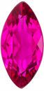 Beautiful Rubellite Tourmaline Loose Gem in Marquise Cut, 10.2 x 5.1 mm, Rich Fuchsia, 1.12 carats