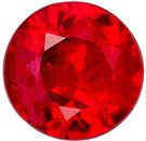 Beautiful Ruby Genuine Loose Gemstone in Round Cut, 0.32 carats, Medium Pure Red, 4.1 mm
