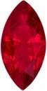 Beautiful Ruby Loose Gemstone, Rich Pure Red, Marquise Cut, 7.6 x 3.8 mm, 0.6 carats