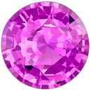 Beautiful Untreated GIA Genuine Loose Pink Sapphire Gemstone in Round Cut, 1.17 carats, Medium Rich Pink, 6.42 x 6.52 x 3.79 mm