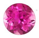Fiery Pink Tourmaline Genuine Loose Gemstone in Round Cut, 0.54 carats, Vivid Pure Pink, 5.3 mm