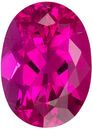 Bright & Lively Rubellite Tourmaline Gemstone in Oval Cut, Vivid Rich Fuchsia, 8.5 x 6.1 mm, 1.36 carats
