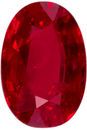 Bright & Lively Ruby Genuine Gem in Oval Cut, Open Pure Rich Red, 6.1 x 4.2 mm, 0.64 carats