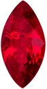 Bright & Lively Ruby Marquise Cut Genuine Gem, Vivid Pure Red, 7.9 x 4 mm, 0.68 carats