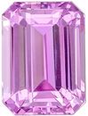 Bright & Lively Unheated Lotus Certified Pink Sapphire Genuine Gemstone, Emerald Cut, Vivid Baby Pink, 7.97 x 5.91 x 4.42 mm, 2.31 carats