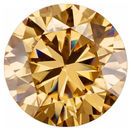 Brown Color Moissanite Round Cut