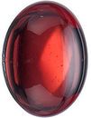 Cabochon Oval Genuine Red Garnet in Grade AAA