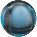 Cabochon Round Genuine London Blue Topaz in Grade AAA