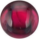 Cabochon Round Genuine Ruby in Grade AA