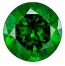 Catchy Stone Green Vivid Green Garnet Gemstone, 0.58 carats, Round Cut, 5.1 mm Size, AfricaGems Certified