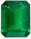 Certified Gem Green Emerald Loose Gemstone, 2.24 carats in Emerald Cut, 9.3 x 7.4mm, Great Pendant Gem