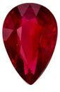 Certified Gem Red Ruby Loose Gemstone, 0.86 carats in Pear Cut, 7 x 4.8mm, Hard To Find Gem