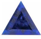 Chatham Lab Blue Sapphire Triangle Cut in Grade GEM