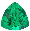 Chatham Lab Emerald Trillion Cut in Grade GEM