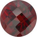 Checkerboard Round Genuine Red Garnet in Grade AAA