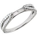Classy Chic Split Shank Semi Set Mounting Without Head With 0.46ctw Diamond Accents in 14kt White Gold
