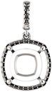 Dangle Halo Accented Pendant Mounting for Cushion Gemstone Size 5mm to 10mm
