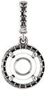 Dangle Halo Accented Pendant Mounting for Round Gemstone Size 4.10mm to 12mm