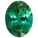 Deal on Blue Green Tourmaline Gemstone in Oval Cut, 5.63 carats, 13.37 x 10.21 mm Displays Pure Blue-Green Color