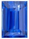 Deal on Blue Sapphire Gemstone, 1.23 Carats, Baguette Shape, 6.8 x 4.7mm, Fine Rich Blue Color