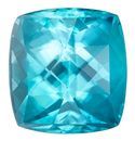 Deal on Blue Zircon Gemstone, 9.59 carats, Cushion Cut, 10.7 x 10.2 mm Size, AfricaGems Certified