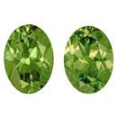 Deal on Demantoid Garnet Well Matched Gem Pair in Oval Cut, 1.94 carats, 7.0 x 5.0 mm Displays Vivid Green Color