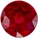 Deal on Genuine Ruby Gem in Round Cut, 6 mm in Gorgeous Vivid Rich Red, 1.14 carats