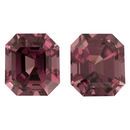 Deal on Rhodolite Garnet Well Matched Gem Pair in Asscher Cut, 6.39 carats, 8.50 x 7.50 mm Displays Vivid Pink Color