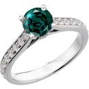 Dramatic Genuine 100% Color Change 0.70 carat Alexandrite 5.20 mm Round Solitaire Engagement Ring - Metal Type Options