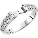 Elegant Diamond Accented Preset Ring Shank for Peg Mounting in 14kt White Gold   Choose Diamond Ct Weight