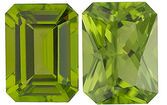 <b>Peridot Emerald Cut - Calibrated</b>