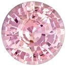 Engagement Gemstone in GIA Certed Peach Sapphire Round No Heat, 2.94 carats, 8.45 x 8.55 x 5.43 mm