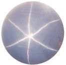 Excellent Grey-Blue Star Sapphire Cabachon Gemstone, No Treatment in 6.76 carats , 11 mm