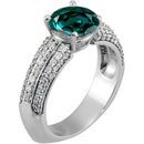 Euro Shank Genuine Alexandrite Engagement Ring set With Low Price on 1 ct Genuine Low Price on Alexandrite Stone