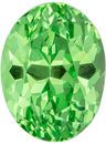 Beautiful Green Garnet Genuine Loose Gemstone in Oval Cut, 1.48 carats, Neon Mint Green, 7.4 x 5.6 mm